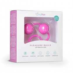 Vaginale Balletjes Semi Geribbeld - Roze