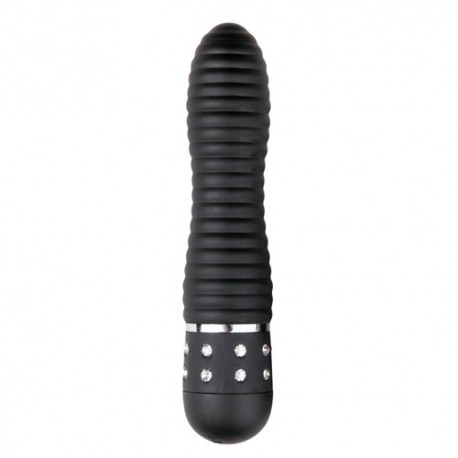 Mini Vibrator Geribbeld - Zwart