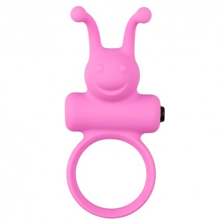 Siliconen cockring met vibratie - Roze