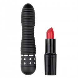 Mini Vibrator Geribbeld - Zwart