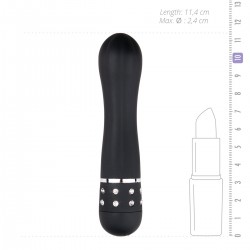 Mini Vibrator Gelinieerd - Zwart