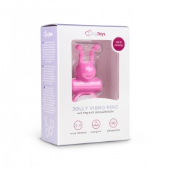 Siliconen cockring met vibratie - Roze