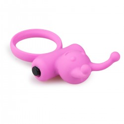 Siliconen cockring met vibratie - Roze