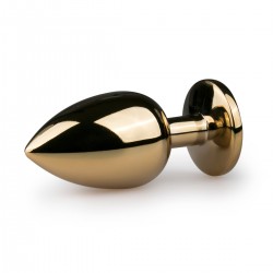 Puntige Gouden Buttplug Met Steen 